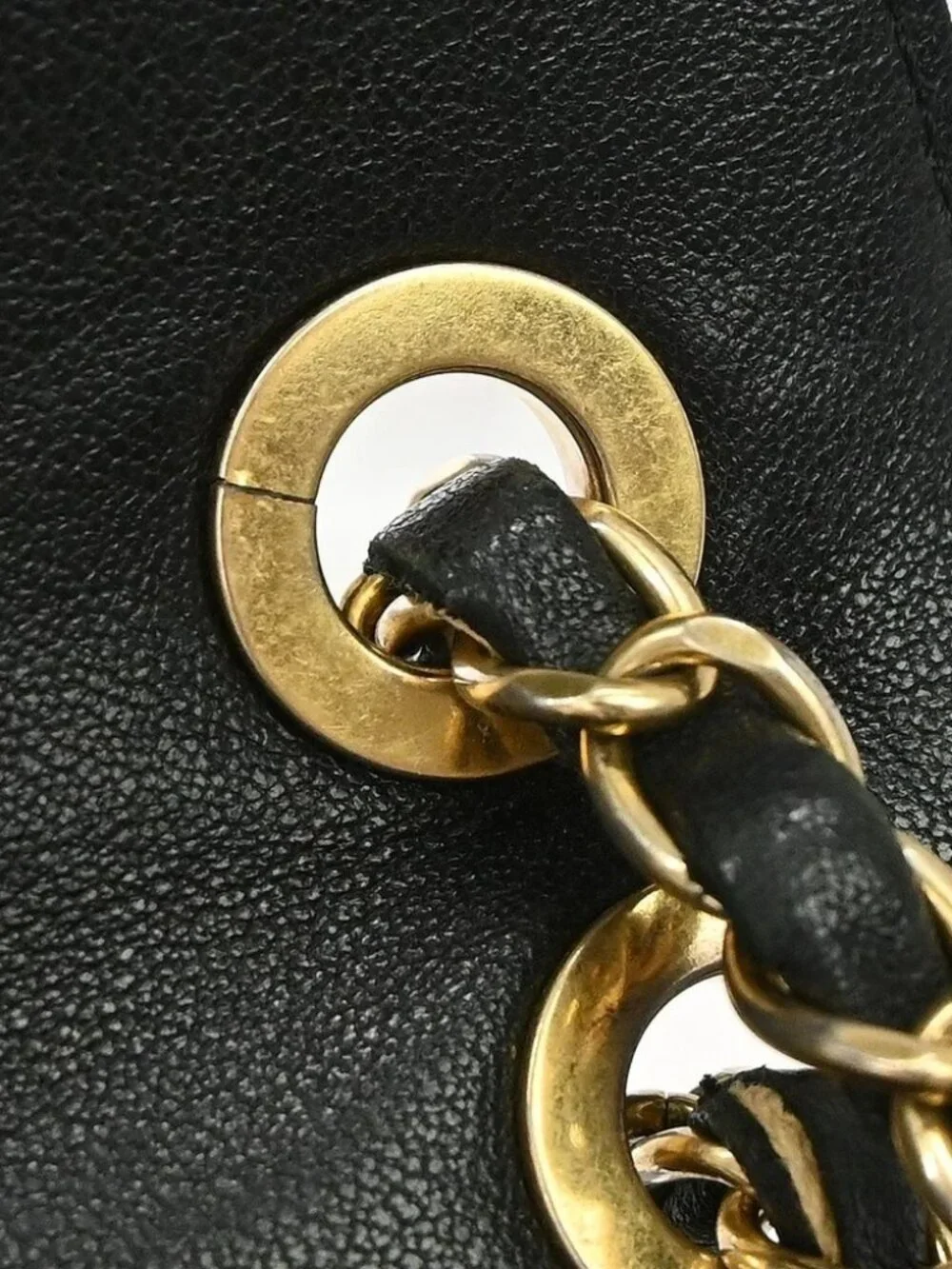 Chanel Black Lambskin Chevron Collar and Tie Flap Shoulder Bag